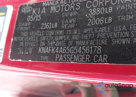 2016 Kia Forte Lx from USA, damaged, VIN KNAFK4A65G5456178